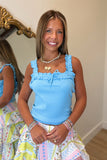 Feeling Frilly Tank Blue