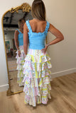 Feeling Frilly Tank Blue