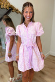 Verona Floral Eyelet Dress Pink
