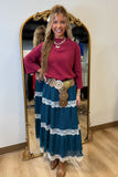 Ellen Mock Neck Pullover Wine