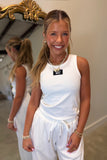 Lulu Mac Terrycloth Tank Top White