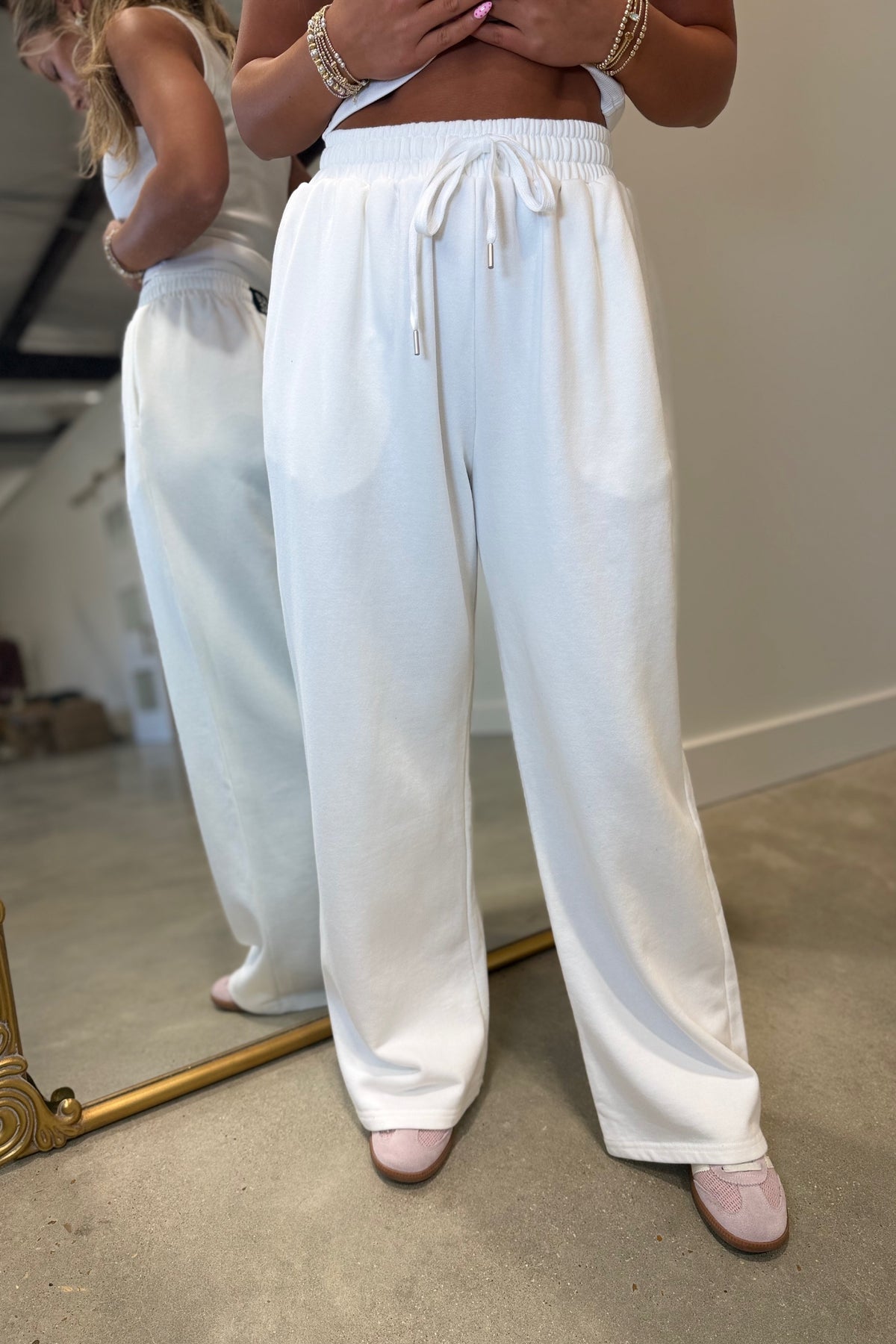 Lulu Mac Terrycloth Pant White