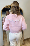 So Soft Scalloped Sweater Pink