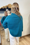 Ellen Mock Neck Pullover Teal