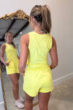 Lulu Mac Terrycloth Tank Top Yellow