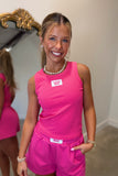 Lulu Mac Terrycloth Short Hot Pink
