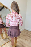Endless Possibilities Floral Lace Top Blush