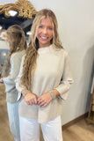 Ellen Mock Neck Pullover Shimmering Gold