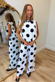 Desiring Dots Pant Set Black