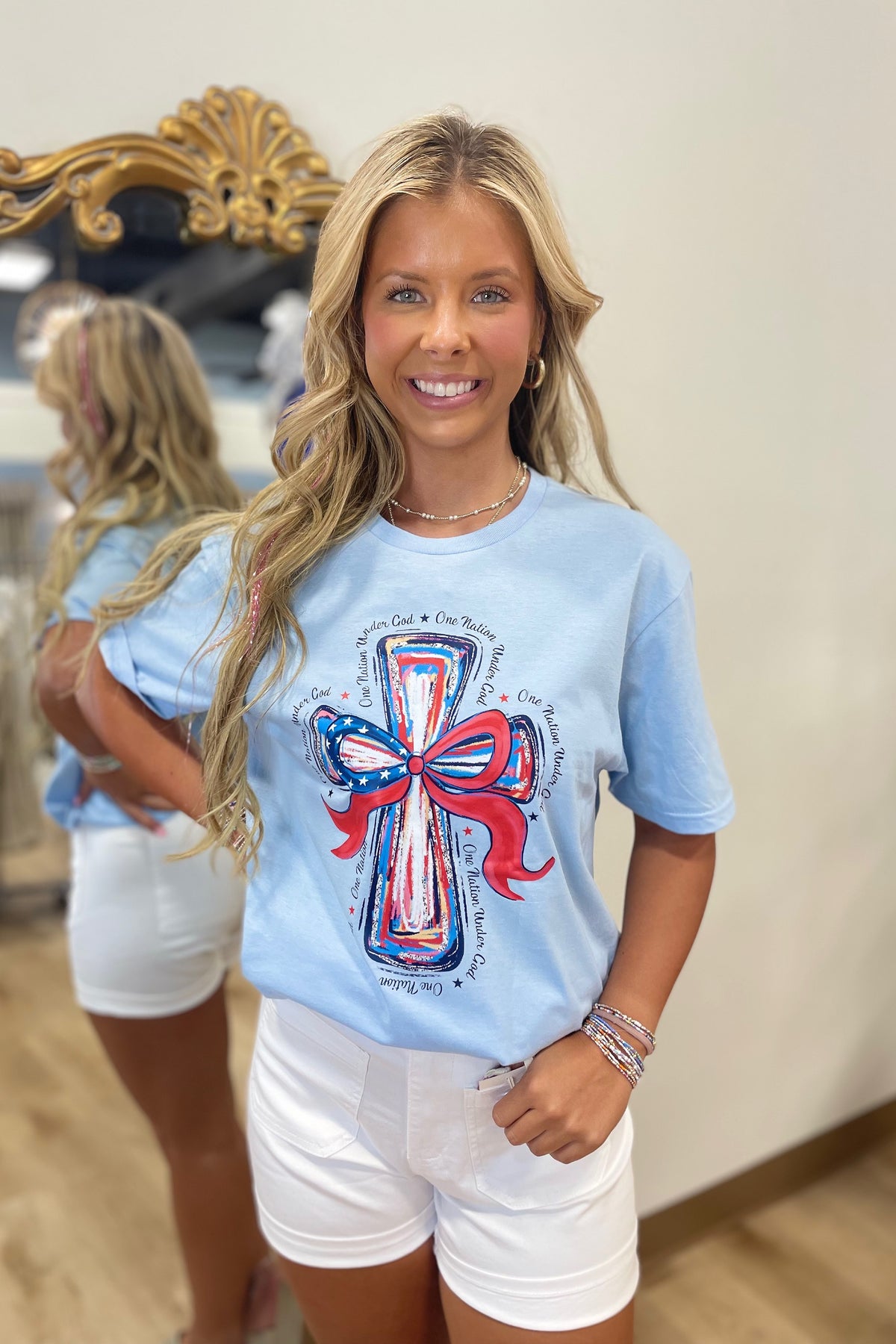One Nation Tee Blue