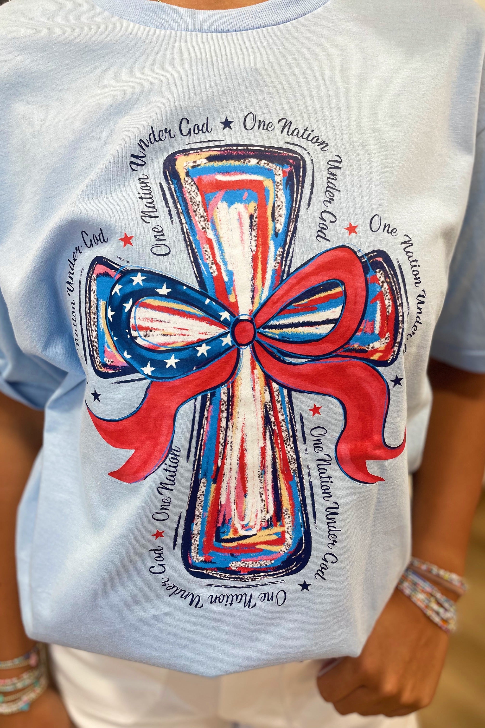 One Nation Tee Blue
