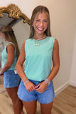 Carolina Gingham Top Green