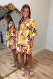 Bold Blooms Collard Pocket Dress
