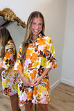 Bold Blooms Collard Pocket Dress
