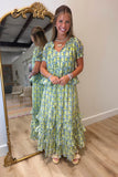 Tulum Petals Skirt Set Green