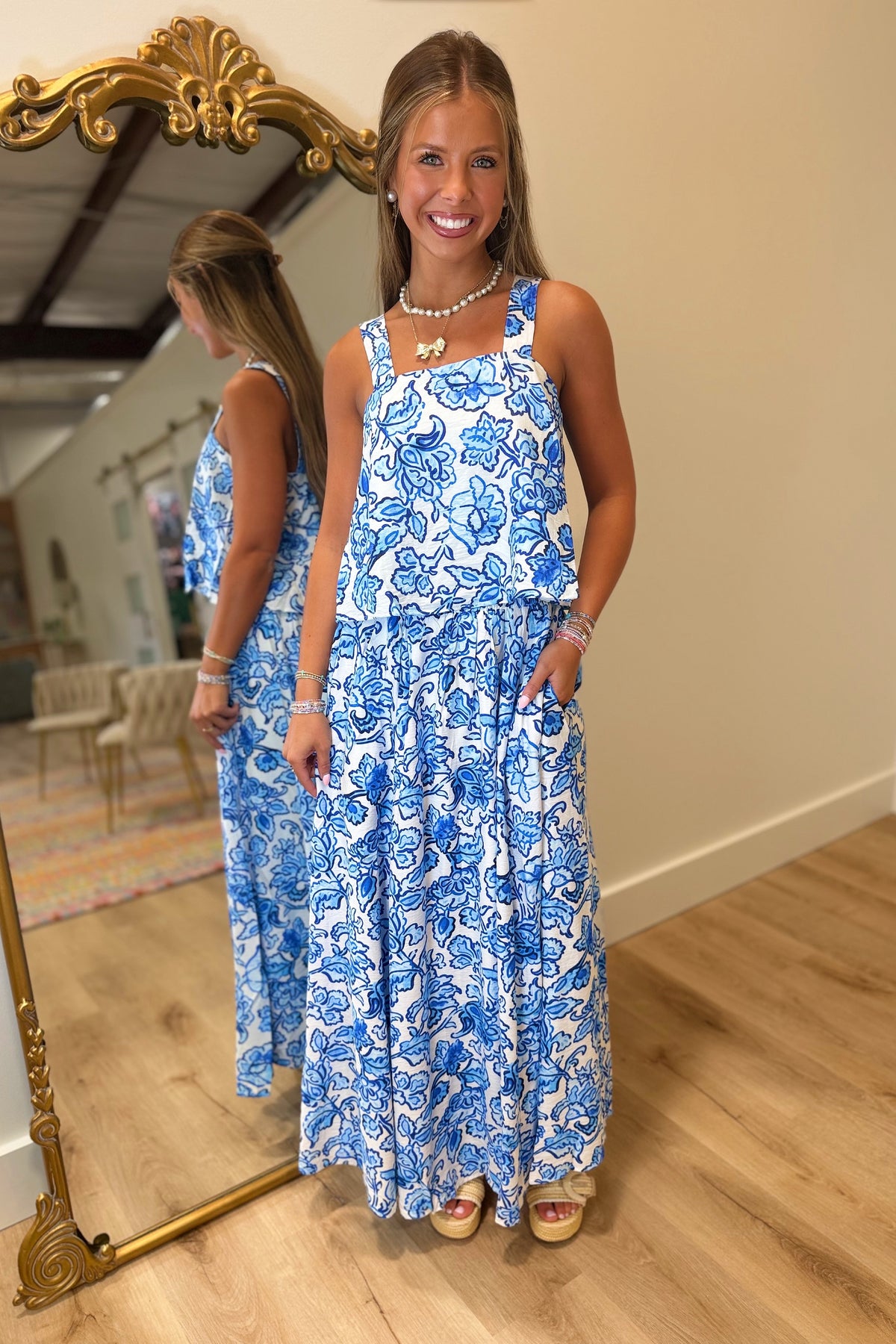 Santorini Skirt Set Blue