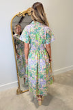 Stella Painted Floral Dress Green