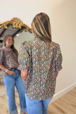 Lattice Rose Top Brown