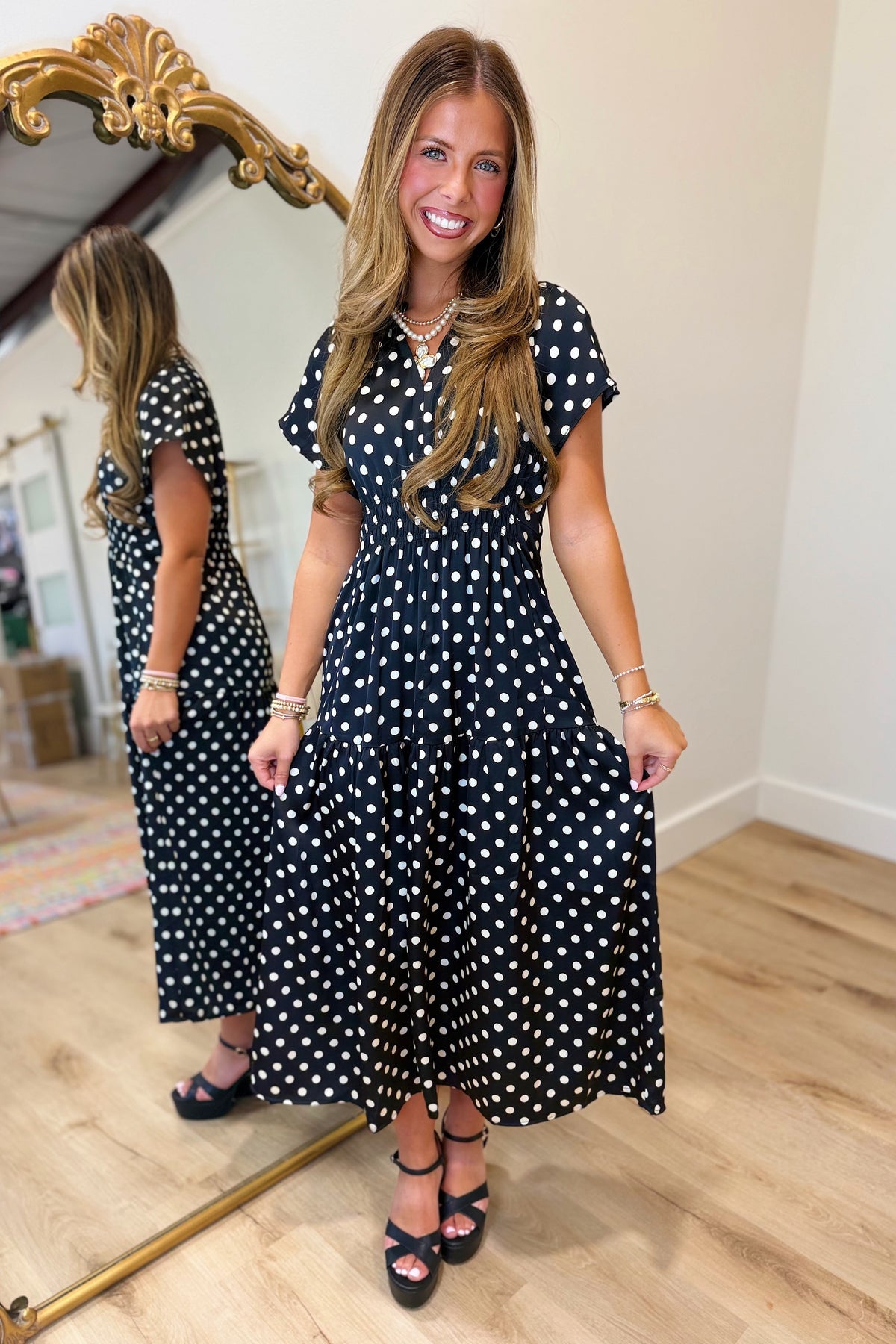The Dotty Dress Black