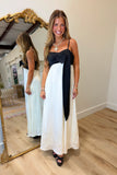 Elegant Night Satin Bow Dress