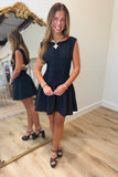 Backstage Bow Dress Black