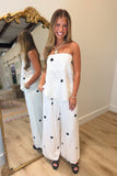 Spot On Strapless Pant Set Ivory