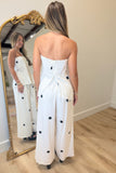 Spot On Strapless Pant Set Ivory