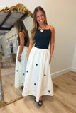 Contrast Couture Dot Dress