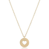 E Newton 16" Gold Necklace Love Gold Disc