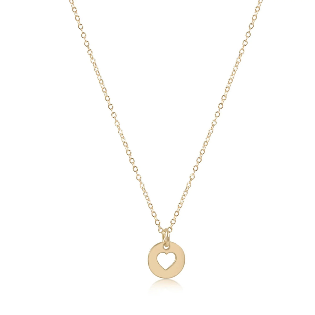 E Newton 16" Gold Necklace Love Gold Disc