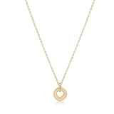 E Newton 16" Gold Necklace Love Gold Disc