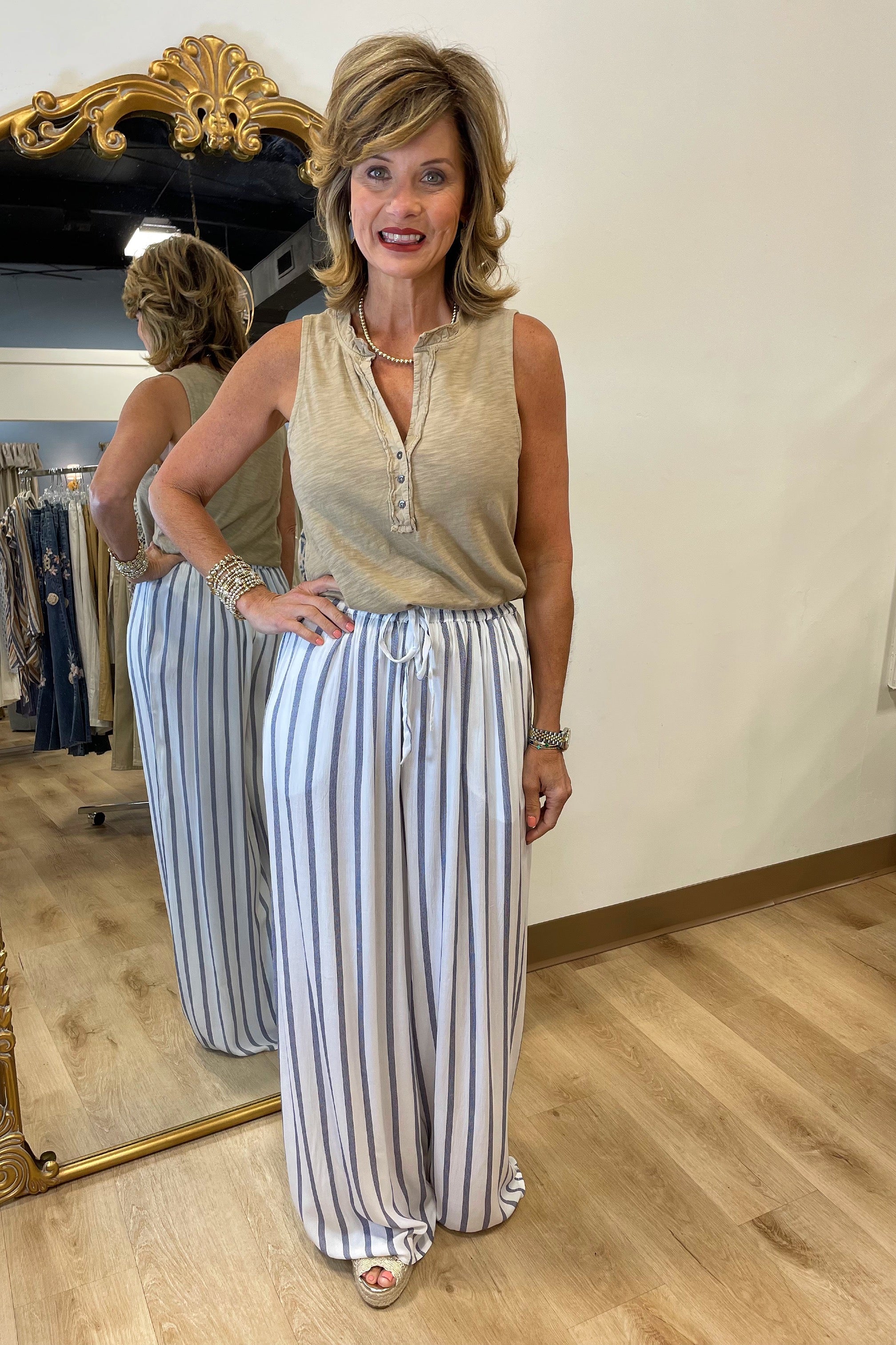 Mud Pie Tracey Beach Pant Navy