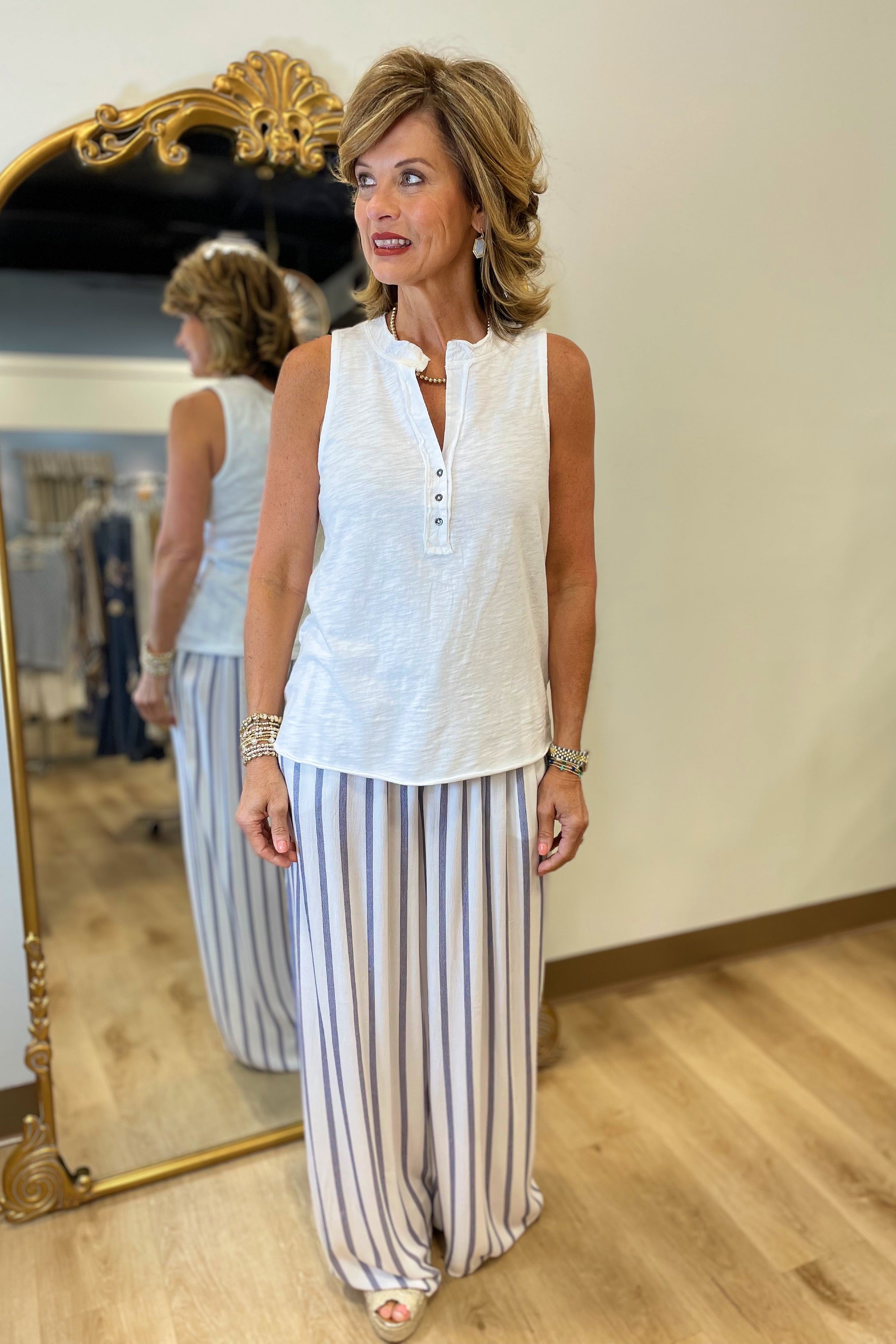 Mud Pie Tracey Beach Pant Navy