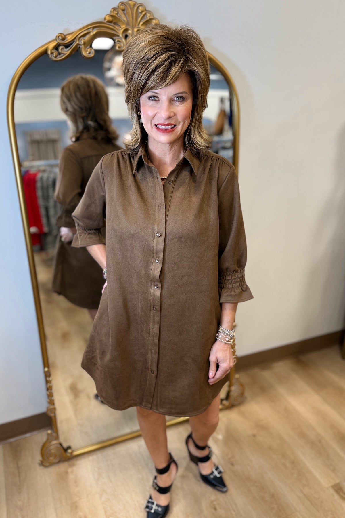 Boho Chic Feeling Festive Dress Tobacco