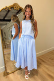 Seaway Striped Skirt Set Blue