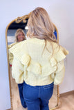 Ruffled Crop Sweater Yellow