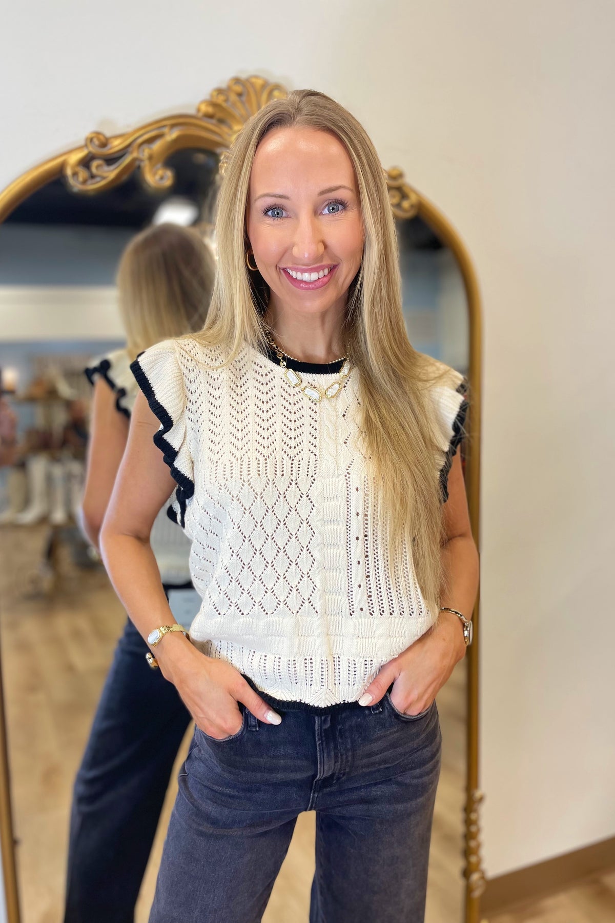 Another Love Nakita Sweater Tank Cream