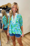 Ocean Sorbet Top Blue Green