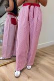 Flagline Striped Pants Red