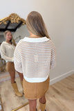 Elan Sand Stripe Quarter Zip Jacket