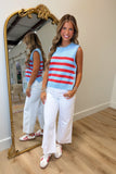 JBD Scissor Cut Wide Leg Jean White