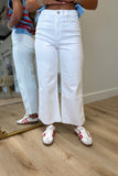 JBD Scissor Cut Wide Leg Jean White