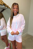 E Squared Striped Shorts Bubblegum Pink