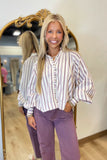 FRNCH Molly Shirt Striped Violet