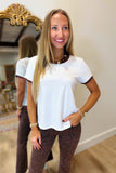 Dear John Unity Ringer Tee White/Brown
