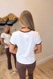 Dear John Unity Ringer Tee White/Brown