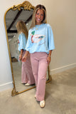 Mallard Muse Oversized Graphic Tee Blue