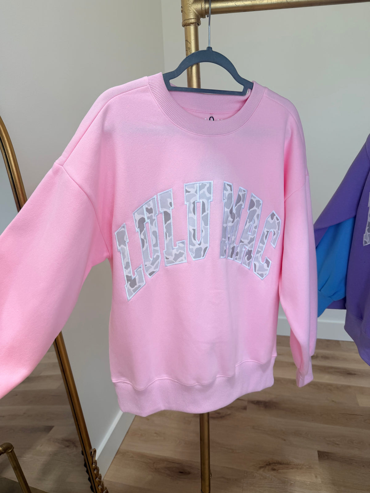 Lulu Mac Sweatshirt Light Pink White Camo