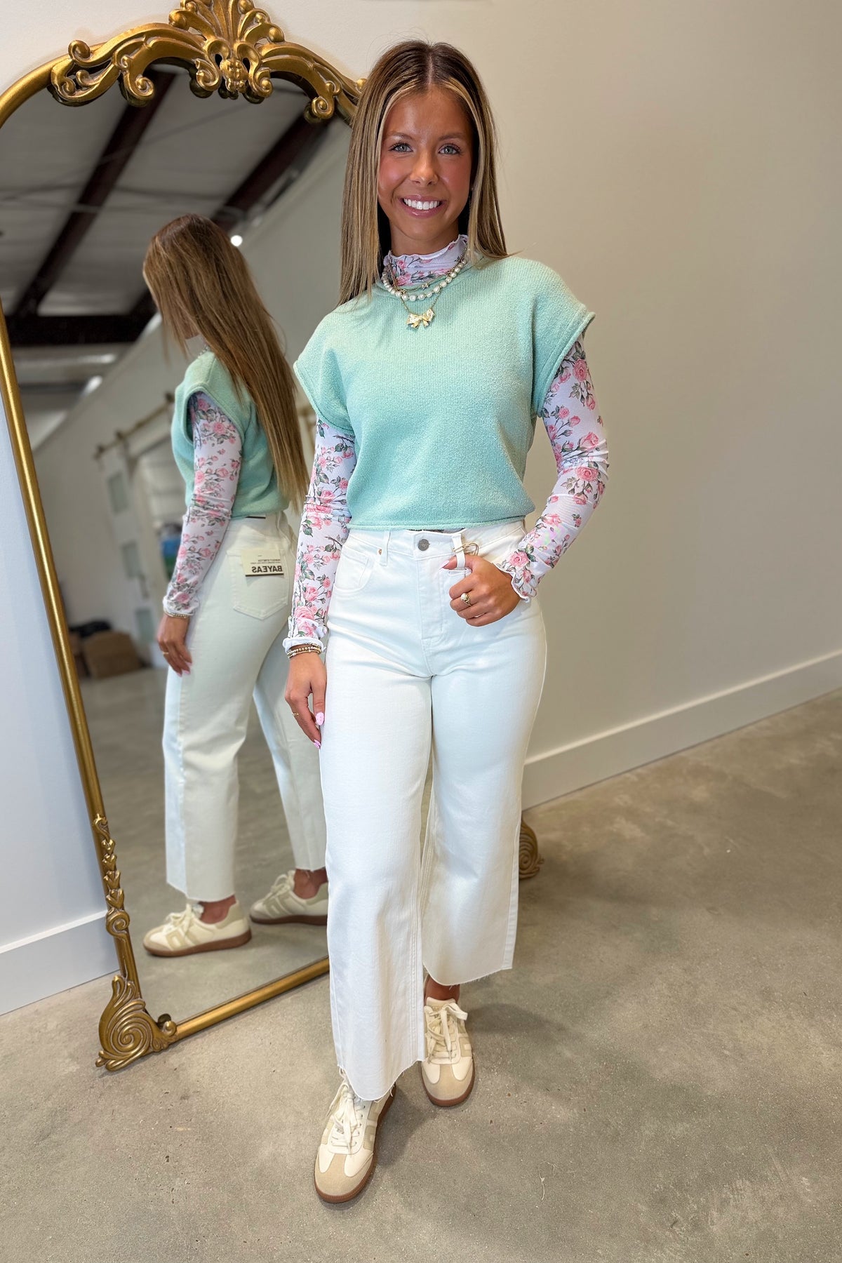 Soft and Sweet Cropped Sweater Sage