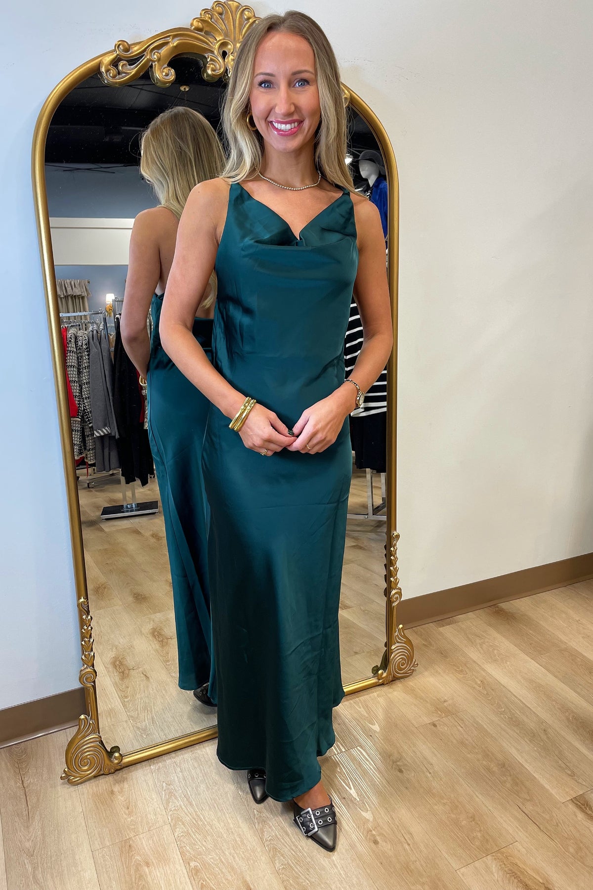 Going Out Twisted Strap Maxi Dress Green